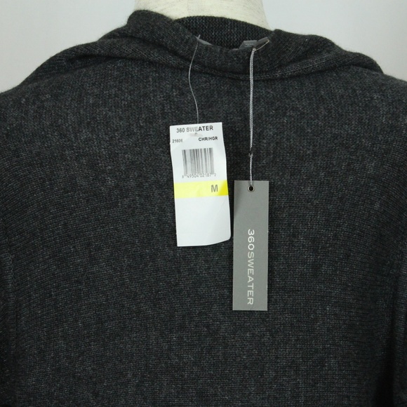 NWT Saks 360 Sweater Striped Draped Cardigan - Picture 3 of 3